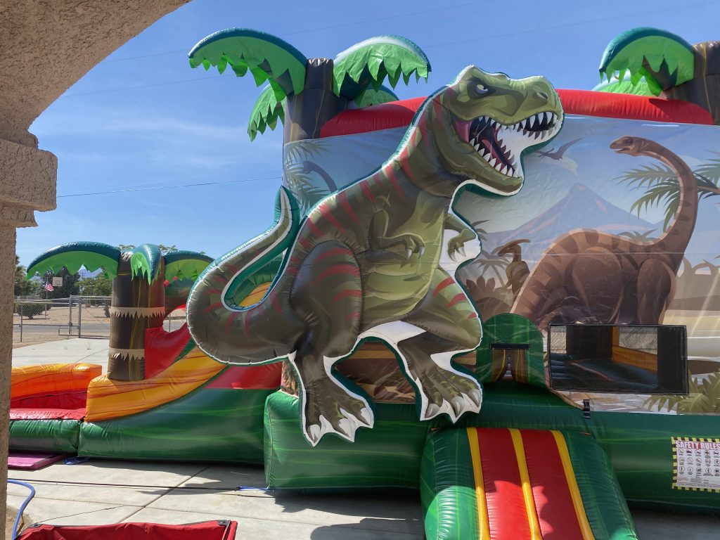 Dinosaur Bounce House Combo Waterslide