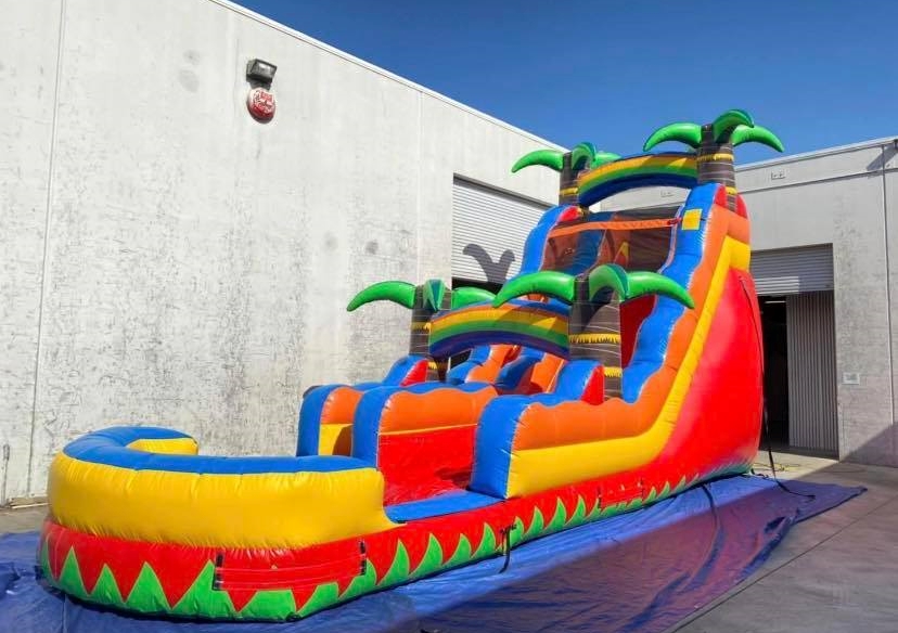 18 foot waterslide orange crush