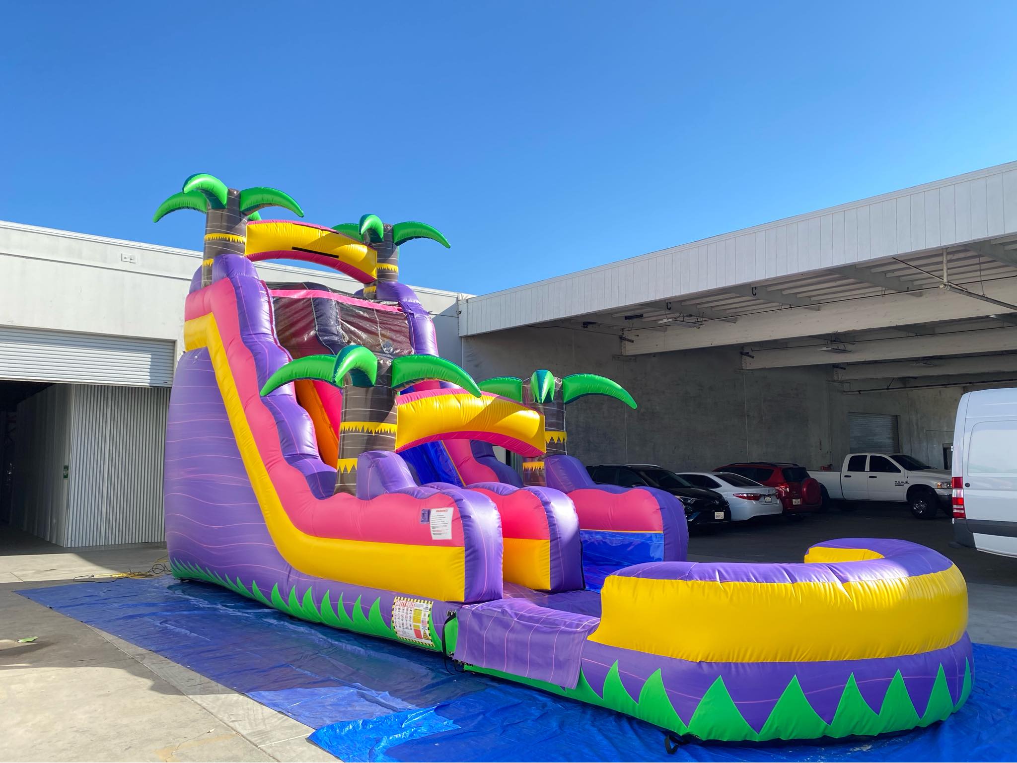18 Foot Purple Paradise Waterslide
