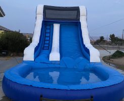 14 foot waterslide blue and white